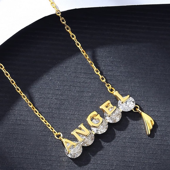 ANGEL Zircon 925 Sterling Silver Necklace - Picture 2 of 4